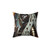Black Warrior of Fire Fantasy Pillow