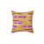 Contemporary purple glitter and paint strokes throw pillow
