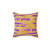 Contemporary purple glitter and paint strokes throw pillow
