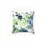 Romantic blue rose patterned pillow