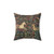 Floral Unicorn and Deer Throw Pillow