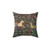 Floral Unicorn and Deer Throw Pillow