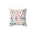 Colorful geometric pattern pillow