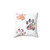 Floral Paw Print Trio Decorative Pillow