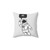 Astronaut greeting pillow for outer space home decor