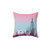 New York City Pillow with Colorful Urban Landscape