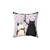 Decorative Pillow with Cats and Raining Hearts