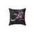 Surreal Skull and Flower Decorative Pillow