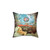 Space Trip Decorative Pillow with Collage Artwork