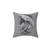 Artsy White Raven Decorative Pillow