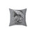 Artsy White Raven Decorative Pillow