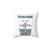 Floral coffee-themed decorative pillow