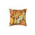 Retro Floral Accent Pillow