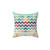 Watercolor Chevron Pattern Decorative Pillow