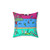 Vibrant retro cartoon pillow for relaxation