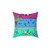 Vibrant retro cartoon pillow for relaxation