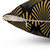 Art Deco Black and Gold Pattern Pillow