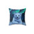 Soft and plush polar bear pillow with a starry northern lights design