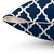 Navy Blue Moroccan Quatrefoil Design Throw Pillow