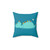 Floating Friends Decorative Pillow featuring hippo and bird design
