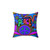 Hippie Design Peace and Love Flowers Pillow