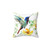 Hummingbird and Flowers Decorative Throw Pillow