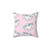 Pastel Unicorn Scatter Pattern Throw Pillow