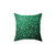 Emerald Green Faux Glitter Sparkles Pillow