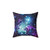 Nebula Teal Turquoise Purple Decorative Throw Pillow