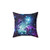 Nebula Teal Turquoise Purple Decorative Throw Pillow