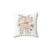 No Drama Pillow with Floral and Typography Design