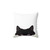 Peeking Black and White Cat Decorative Pillow