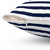 Navy blue and white striped anchor pillow