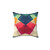 Colorful geometric throw pillow with abstract shapes and patterns