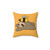 Cute sloth and bee cartoon pillow