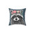Funny Cute Raccoon Floral Crown Flowers Pillow