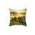 Tuscany countryside landscape pillow with vineyard, village, and trees
