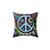 Colorful Peace Sign Throw Pillow