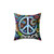 Colorful Peace Sign Throw Pillow