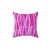 Vibrant pink flames throw pillow for cozy home decor