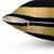 Black, White and Gold Striped Throw Pillow