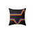 Vibrant rainbow-colored psychedelic pillow