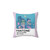 90s Pantone Throw Pillow with Vintage Anime and Manga Inspired Design