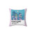 90s Pantone Throw Pillow with Vintage Anime and Manga Inspired Design