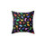 Dinosaur Pattern Throw Pillow with Black Background