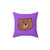 Jessica Decorative Pillow with Pink Bow and Bear Design