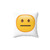 Neutral Face Emoji Decorative Pillow