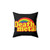 Heavy Metal Parody Pillow with Retro Rainbow Design