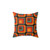 Retro Geometric Gradient Square and Circle Pattern 222 Pillow