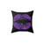 Purple Glitter Lips Decorative Pillow